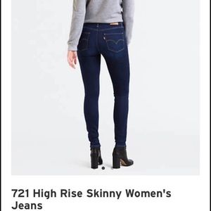 Levi’s 721 High Rise Skinny Jeans